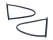 Triangular window seals for PORSCHE 911 Carrera 2.7 74 REAR L+R