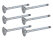 6x válvula de escape para PORSCHE 911 2.0 SM 90110540850 SET