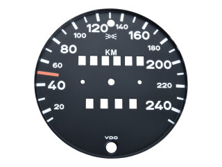 オリジナルポルシェ 911 3.0 SC VDO スピードメーターダイヤル 250km/h V2 (交換)