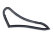 Vedação triangular para janela do PORSCHE 911 F SWB - 1968 90154293123 ESQUERDA