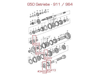 Cambio con cuscinetto a rulli cilindrici per PORSCHE 911...