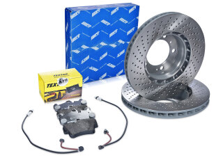 Disques de frein + plaquettes de frein +WK pour PORSCHE 997 Carrera 4 325PS AVANT