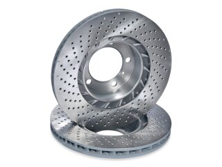 Brake discs + brake pads + wear indicator for PORSCHE 991 3.4 982 2.0 300PS FRONT