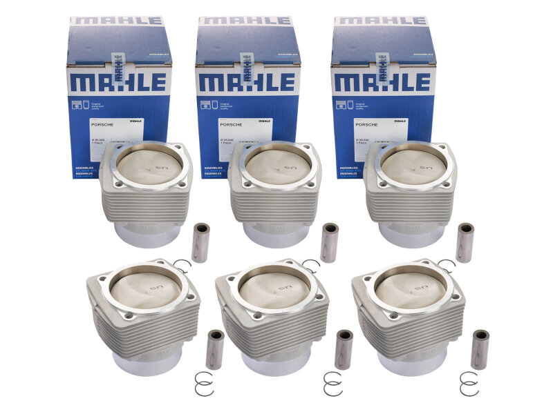 6x pistões + cilindros para PORSCHE 911 3.2...
