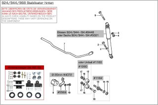 2x ammortizzatori per PORSCHE 924 944 fino al -85...