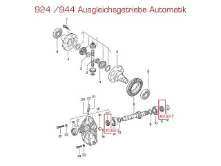 PORSCHE 924 944 ディファレンシャルギア OE メーカー用ギアシャフトシール
