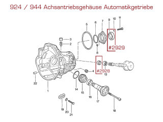 Wellendichtring Getriebe für PORSCHE 924 944...