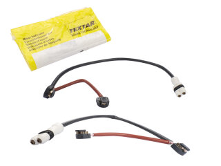 2x Indicatore di usura pastiglie freno per PORSCHE 997 Carrera Boxster 987 Freni in ceramica ANTERIORI TEXTAR