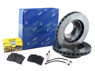 Dischi freno + pastiglie freno +WK per PORSCHE 928 S4 GT 5.0 89-91 ANTERIORI