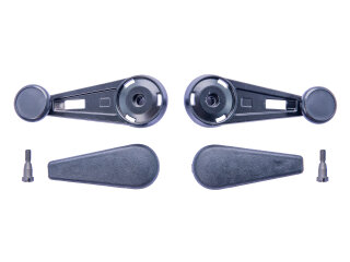 2x manivela elevalunas para PORSCHE 911 hasta -83 NEGRO + tapa + tornillos