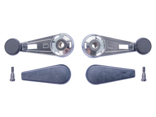 2x manivela de janela para PORSCHE 911 at&eacute; -83 CHROME + tampa + parafusos