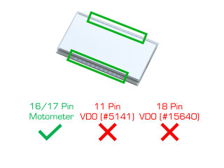 Snelheidsmeterdisplay voor het instrumentenpaneel van de boordcomputer van de VW Golf 1 Motometer