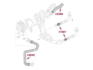 Radiator hose for PORSCHE 996 turbo GT2 GT3 water pump