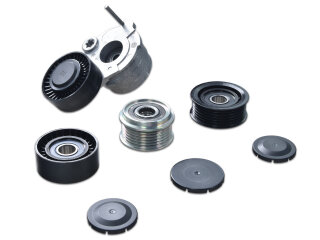 Cinghia trapezoidale + pulegge di rinvio per PORSCHE Macan 95B 3.0L Diesel