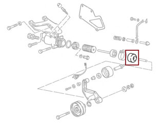 ポルシェ 928 スリーブ ベローズ 92810555208 用ベルト テンショナー シール