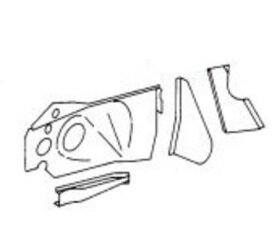 Door channel end panel for PORSCHE 356 A/B/C front left...