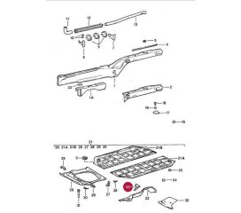 Staffa di montaggio per riparazione bagagliaio DESTRO PORSCHE 911 F/G 64-89