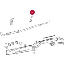 Longitudinal member support for PORSCHE 911 F -68 SWB...