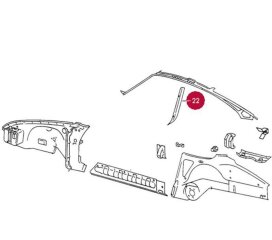 Deurframesteun voor PORSCHE 911 COUPE 69-89, B-stijl, LINKS