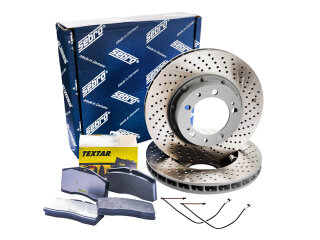 Disques de frein + plaquettes de frein +WK pour PORSCHE...