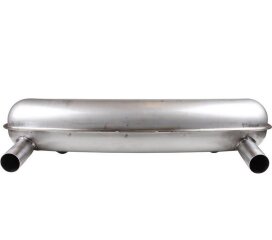 Rear silencer for PORSCHE 911 F 2.0 2.2 2.4 sports exhaust 2x 63mm SSI