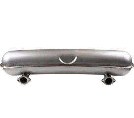 Rear silencer for PORSCHE 911 F 2.0 2.2 2.4 sports exhaust 2x 63mm SSI
