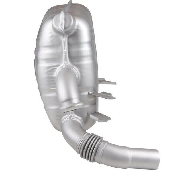 Rear silencer for PORSCHE 996 Carrera LEFT TÜV STAINLESS STEEL OE style