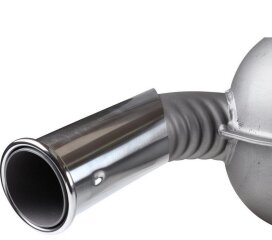 Silencieux arri&egrave;re pour PORSCHE 901 911 F 2.0 - 66, sortie d&eacute;chappement de 57 mm, pliss&eacute;e et chrom&eacute;e