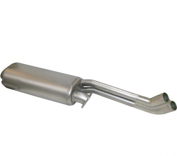 Rear silencer for PORSCHE 911 930 G turbo 3.3 without wastegate pipe STAINLESS STEEL