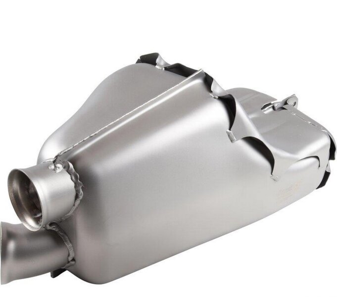 Rear silencer for PORSCHE 964 Carrera turbo TÜV approved STAINLESS STEEL BLASTED