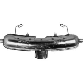 Achterdemper voor PORSCHE Boxster 986 2.5 sportuitlaat...
