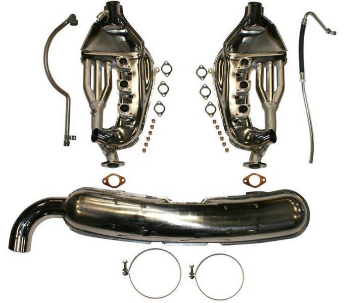 PORSCHE 911 3.2 Sport 用排気熱交換器キット 84mm V2A 1 出口