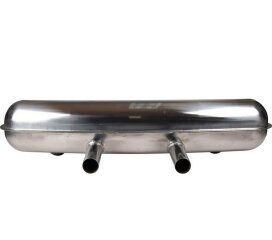 Einddemper voor PORSCHE 911 F/G 2.0 - 2.7 Sportuitlaat 2x 50mm ROESTVRIJ STAAL