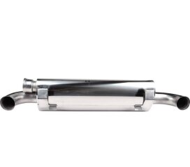 Presilenciador para escape deportivo PORSCHE 964 Carrera, 2 salidas, acero inoxidable T&Uuml;V