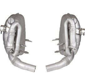 Rear silencer for PORSCHE 996 Sport exhaust with valve...