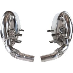 Einddemper voor PORSCHE 996 Carrera Sportuitlaat met klep...