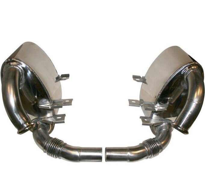 ポルシェ 996 カレラ スポーツエキゾースト用リアサイレンサー ステンレススチール L+R