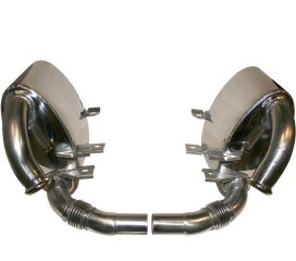 ポルシェ 996 カレラ スポーツエキゾースト用リアサイレンサー ステンレススチール L+R