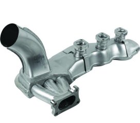 Intercambiador de calor para PORSCHE 964 Carrera DERECHO ACERO INOXIDABLE