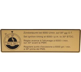 Zelfklevende ontstekingstijdstipsticker voor PORSCHE 911...