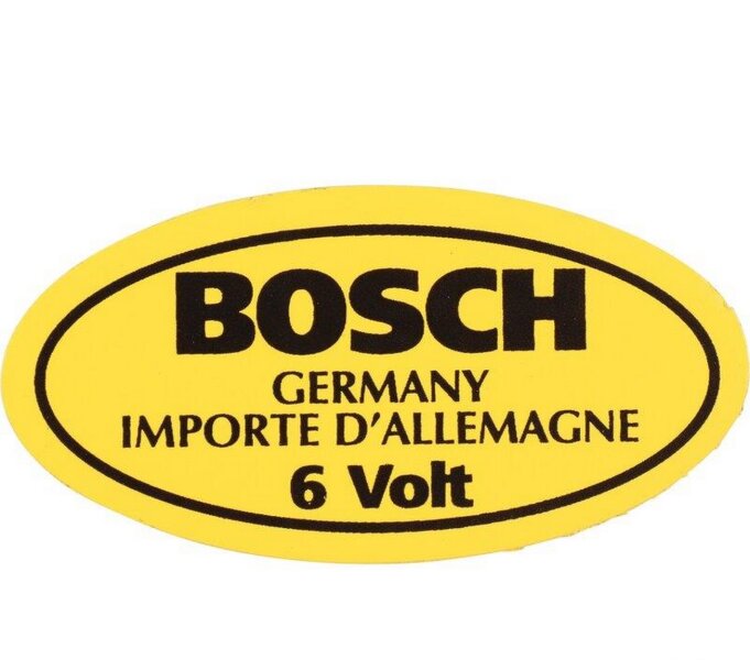 ポルシェ 356 Bosch 6V 用イグニッションコイル用粘着ラベル ステッカー