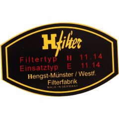 Étiquette adhésive pour filtre à...