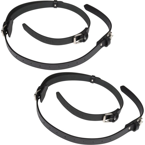 Cintas de couro para bagageiro do PORSCHE 356 A/B/C, pretas