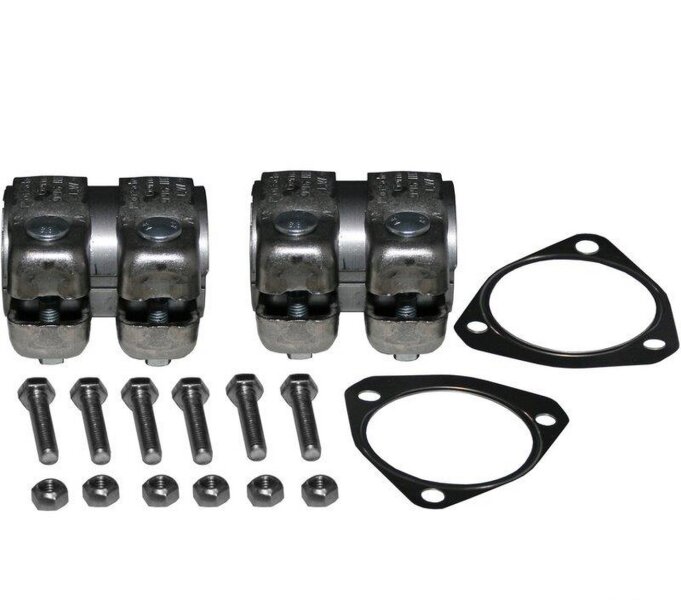 Kit de montaje de escape para PORSCHE 997 Carrera. Abrazaderas para tubos de reemplazo del convertidor catalítico.