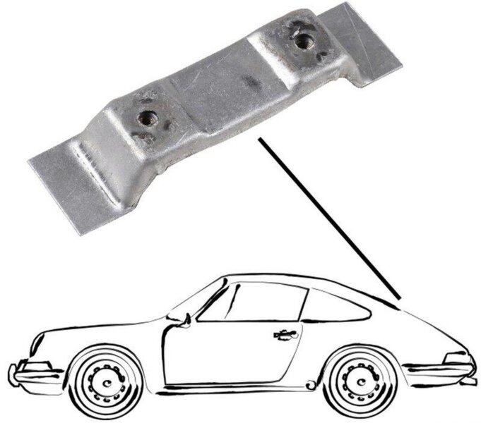 1x スーツケースハットラック用保持プレート PORSCHE 911 F/G SC 930 ホルダー用