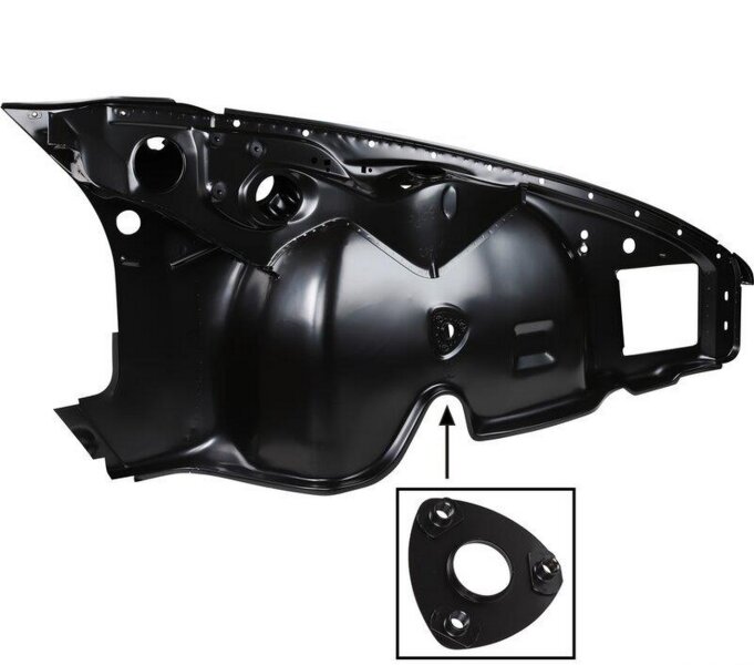 1x Panneau de réparation daile intérieure pour PORSCHE 911 F 68-73 Support de barre stabilisatrice