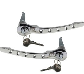 2x ドアハンドル PORSCHE 911 F 912 〜67 外装用 ロック付き CHROME Racing L+R