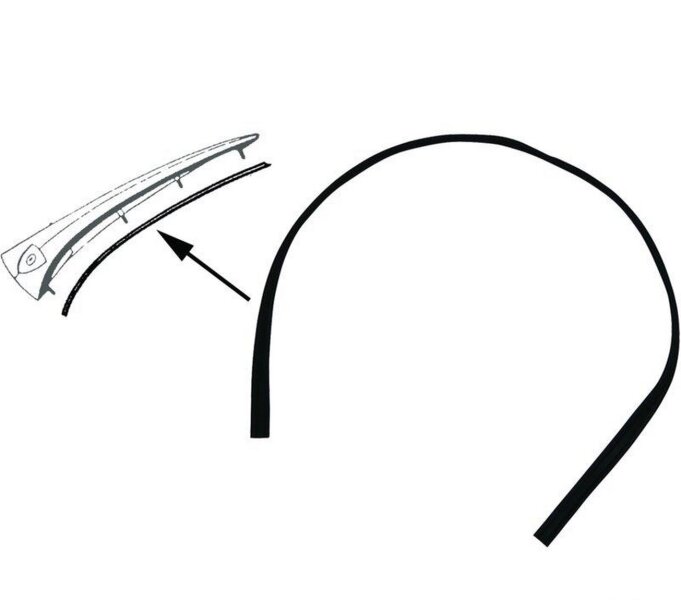 1x kussen voor motorkaphandgreep voor PORSCHE 356 beschermprofielafdichting VOOR