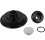 1x Pomello di bloccaggio per serratura porta PORSCHE 911 77-86 930 SET IN ALLUMINIO NERO