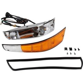 ポルシェ 911 F 2.4 用 ウィンカー 1個、ブラックメタル製、完全右